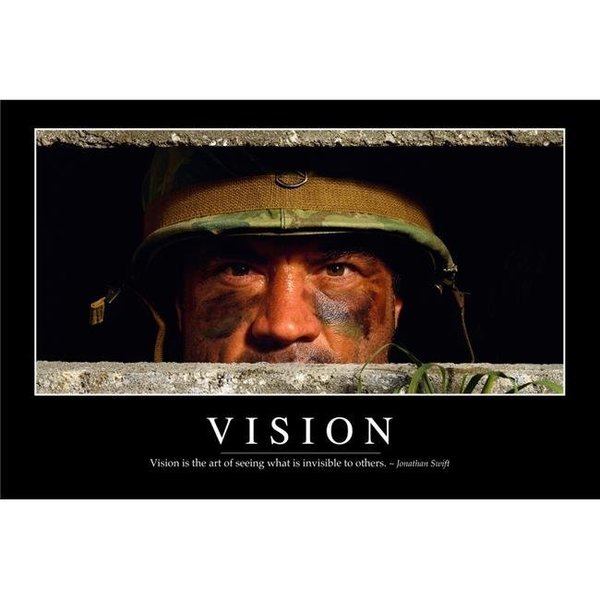 Stocktrek Images StockTrek Images  Vision - Inspirational Quote & Motivational Poster. It Reads - Vision is The Art of Seeing What is Invisible To Others. Jonathan Swift Poster Print; 34 x 22 - Large PSTSTK107222MLARGE